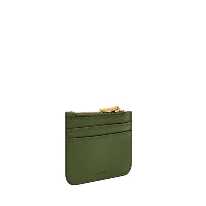 Tarjetero Fossil SL10078314 de piel en color verde para mujer