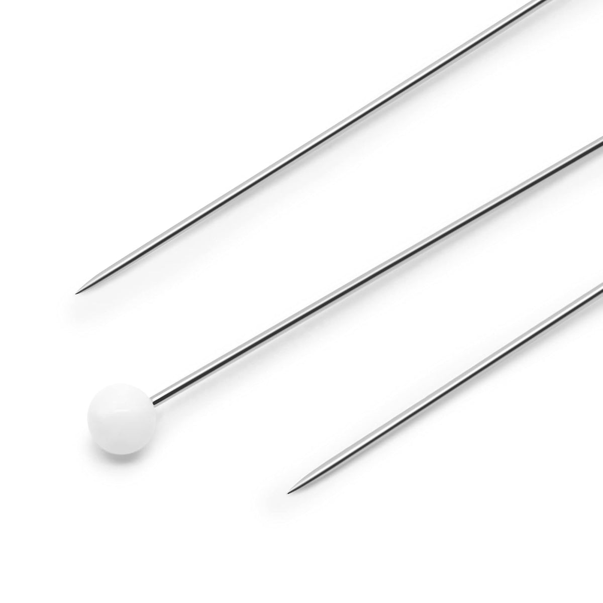 Dritz 61 Pines de Cabeza de Vidrio, extrafino, 250 Unidades, Color Blanco