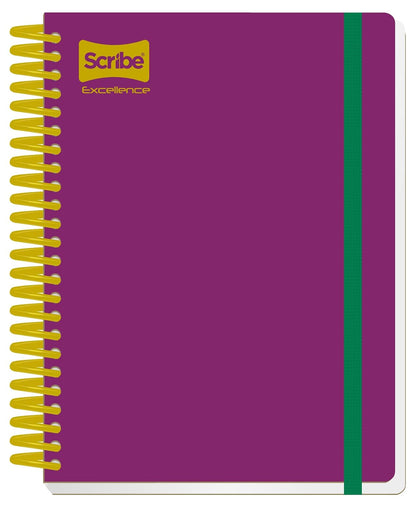 Scribe Excellence Cuaderno Profesional Pasta Dura - Morado - Turquesa - 100 Pages