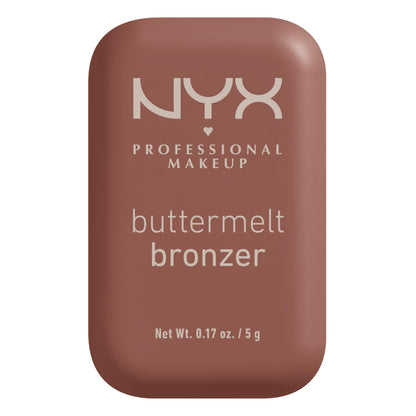 NYX Professional Makeup Buttermelt Bronzer, bronceador cremoso en polvo con alta pigmentación, fórmula vegana, acabado natural con duración hasta por 12H, 5g – Tono Butta Off (Café mocca)