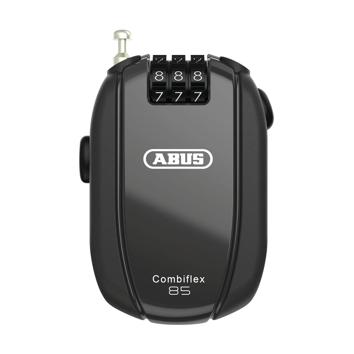 ABUS Cable antirrobo Combiflex – Candado para proteger esquís, casco, cochecito y equipaje – Break 85 – 85 cm de largo – 1,5 mm de grosor – con código numérico – Negro - 85 cm - Negro (85 cm)