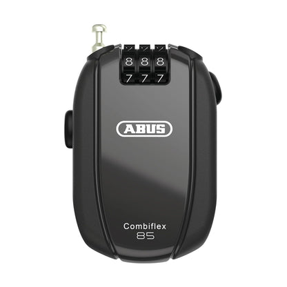ABUS Cable antirrobo Combiflex – Candado para proteger esquís, casco, cochecito y equipaje – Break 85 – 85 cm de largo – 1,5 mm de grosor – con código numérico – Negro - 85 cm - Negro (85 cm)
