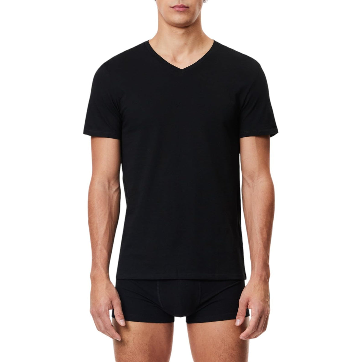 Lacoste Essentials, Camisetas de cuello en V para hombre (3 unidades, 100% algodón, ajustada)