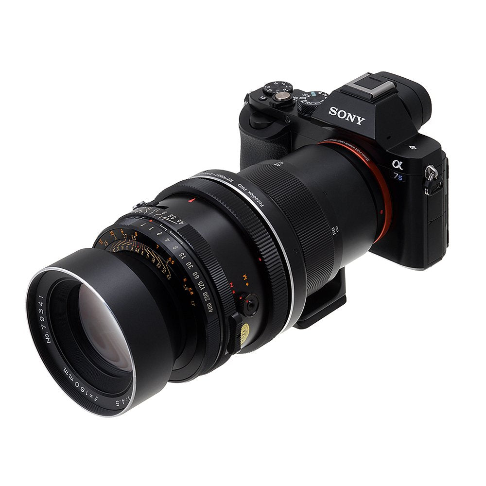 Fotodiox - Adaptador de Montura de Lente Pro con Barril de Enfoque, para Lentes Mamiya RB67 y RZ67 a Adaptador de cámara sin Espejo Sony E-Mount (APS-C y Marco Completo como NEX-7, a5100, a7II)