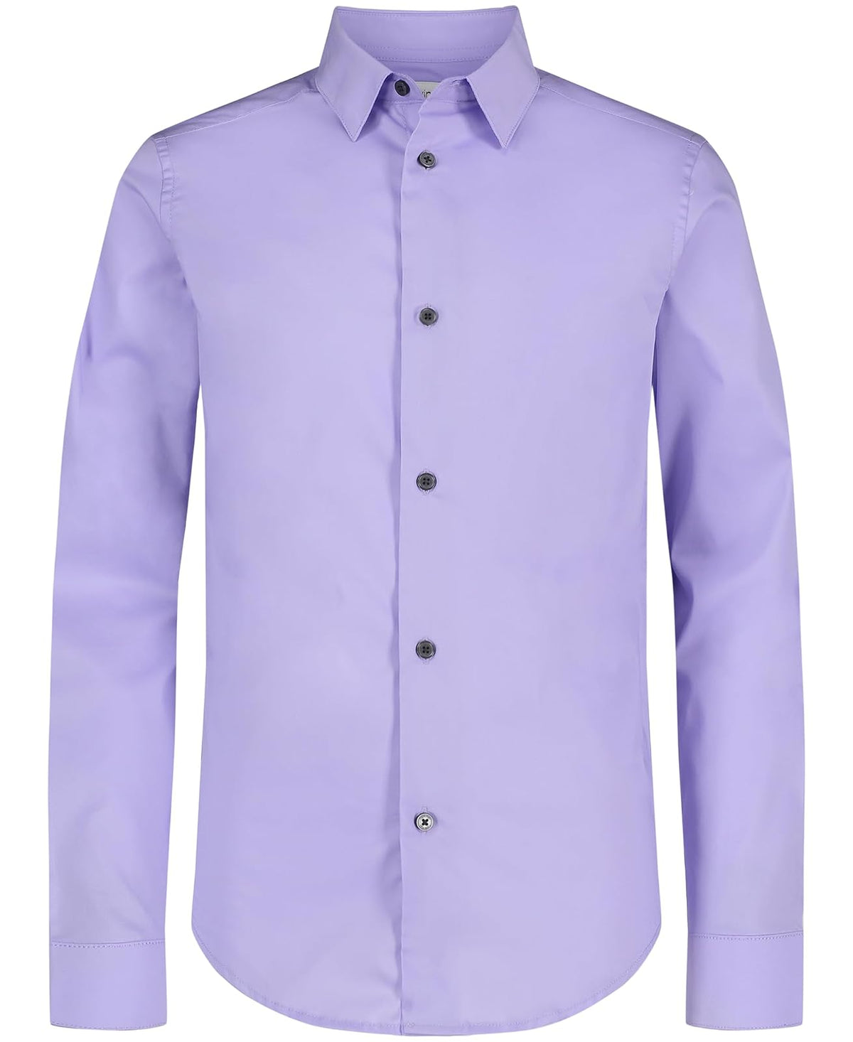 Calvin Klein Camisa de Vestir Manga Larga Ajustada para Niño - Lila - 18