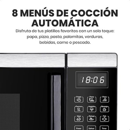 Horno de Microondas Westinghouse, Capacidad de 0.9 Pies Cúbicos, Color Gris, Modelo WKMWW2502