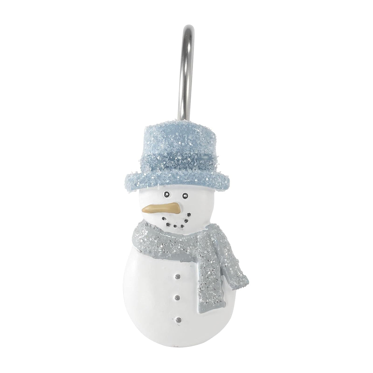 Avanti Linens - Ganchos para Cortina de Ducha, decoración de baño navideño, Juego de 12 (colección Frosty Friends)