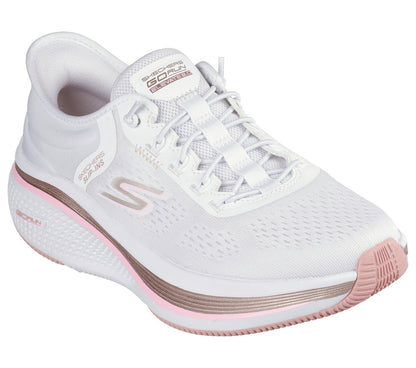 Skechers Go Run Elevate 2.0 Banyan Tenis Sin Cordones para Mujer - 24.5 cm - Blanco - Rosa