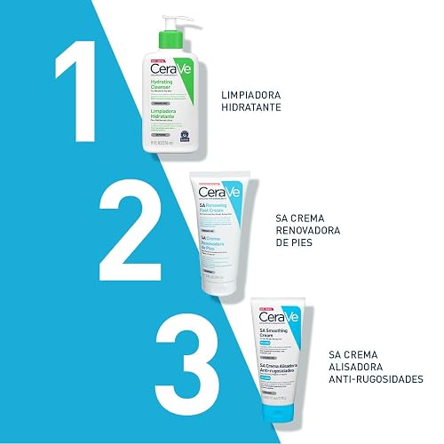 CeraVe Crema Renovadora e Hidratante de Pies con Ácido Salicílico para Piel Muy Seca y Áspera 88ml