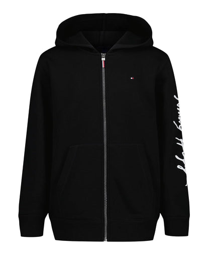 Tommy Hilfiger Long Sleeve Fleece Full Zip Hoodie with Front Pockets Sudadera con Capucha Niños