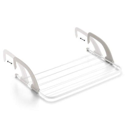 RAYEN | Tendedero Plegable 4 m de Acero | Secador de Ropa Compacto y Resistente | Diseño Ahorrador de Espacio para Interior o Exterior | Color: Blanco | Mod. 23.02
