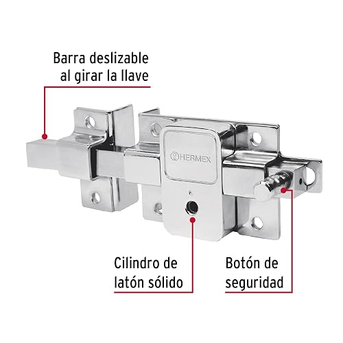 Hermex CB-50I, Cerradura de barra fija, llave tetra, izquierda