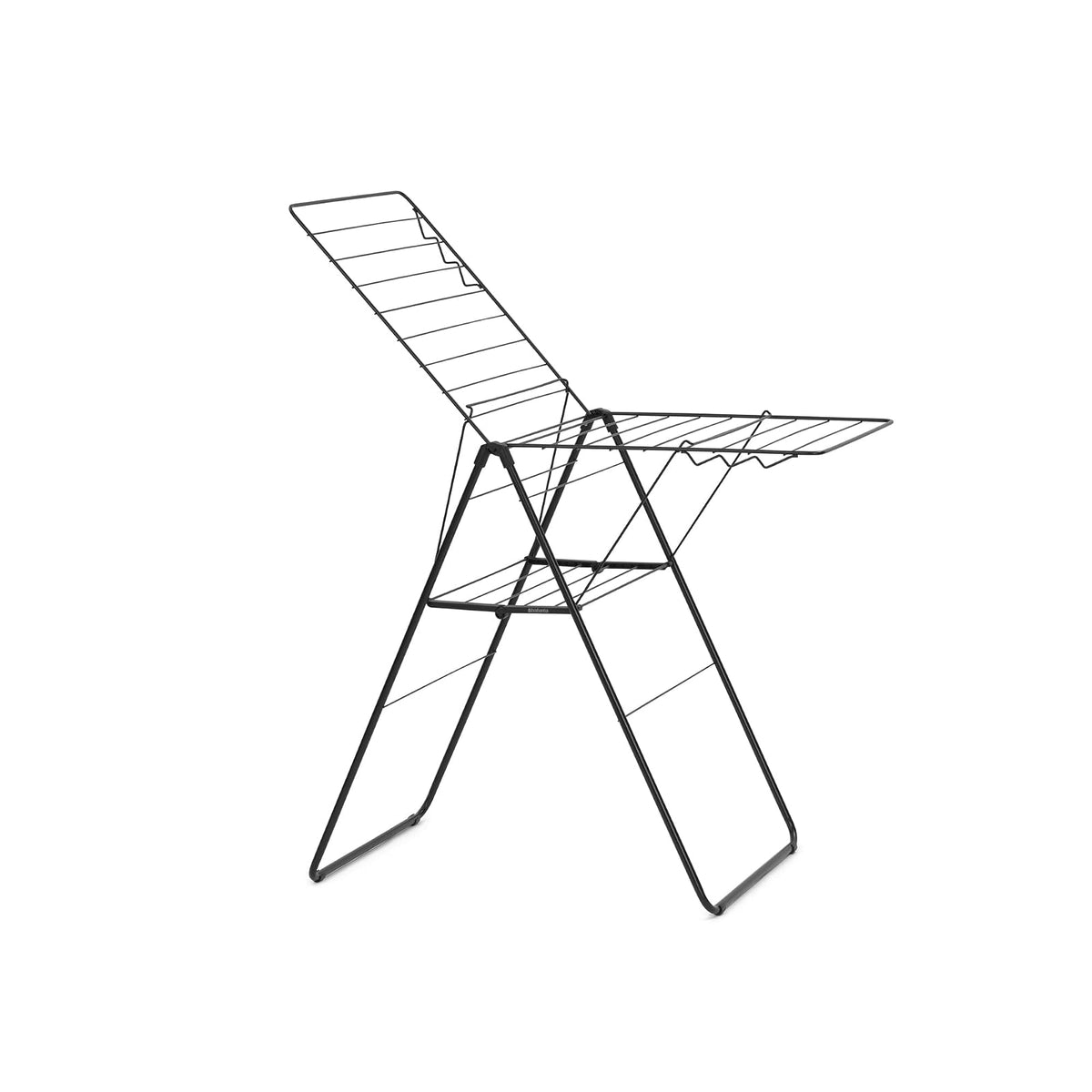 BRABANTIA | Tendedero de Secado para Ropa | Negro Mate | 20 m de Secado | Plegable y Resistente