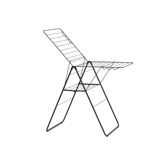 BRABANTIA | Tendedero de Secado para Ropa | Negro Mate | 20 m de Secado | Plegable y Resistente