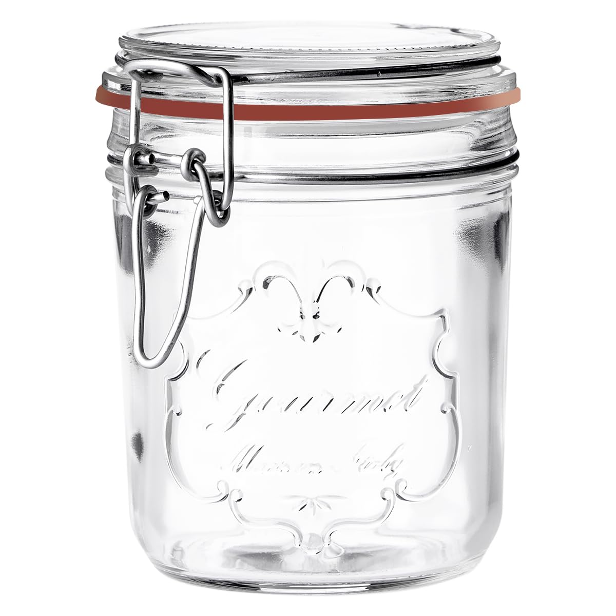 Terrine Gourmet | Contenedor Hermético de Vidrio de 500 ml Vidiro cortado, Cierre hermetico, Cristaleria italiana, Para Dulces, Semillas, Cereales, Conserva, Frutas secas, Pastas