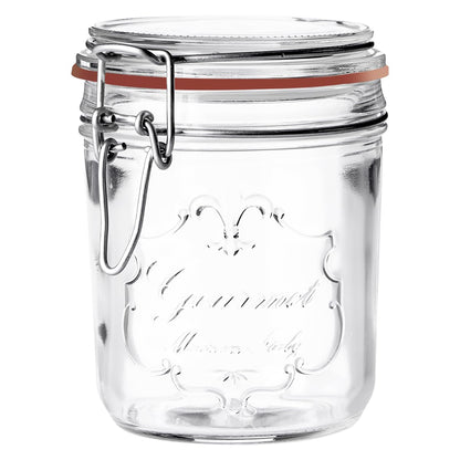 Terrine Gourmet | Contenedor Hermético de Vidrio de 500 ml Vidiro cortado, Cierre hermetico, Cristaleria italiana, Para Dulces, Semillas, Cereales, Conserva, Frutas secas, Pastas