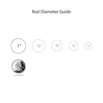 Decopolitan - Juego de Varillas de Tratamiento para urna de Ventana, 2.54 cm, Contemporáneo, Gris (Antique Silver), 72-144-Inch, 1