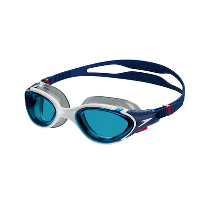 Speedo Biofuse 2.0 Goggles de Natación Unisex Adulto - Ammonite Azul - Blanco - Rojo - Azul