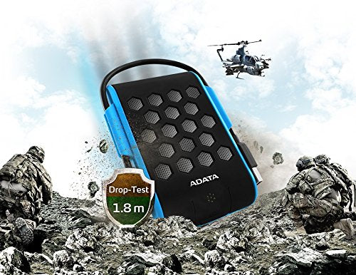 ADATA Disco Duro Externo HDD HD720, 2 TB, Resistente a golpes,agua y polvo, certificación grado militar, Color Azul