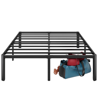 ZINUS - Cama de Plataforma de Metal de 16 Pulgadas, Soporte de Listones de Acero, no Necesita somier, Embalaje ecológico WonderBox, fácil Montaje, Negro, Queen