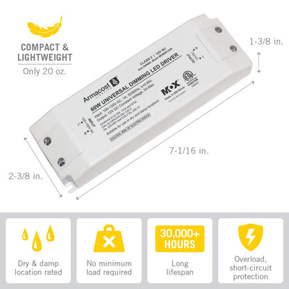 Armacost Lighting TRIAC 840600 - driver universal regulable de 12 V CC LED