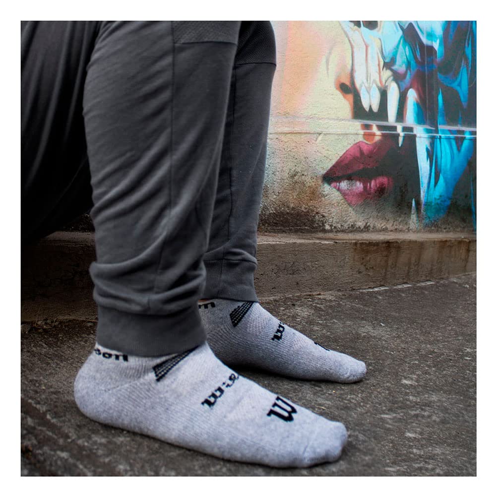 Wilson 10 Piezas Tin para Hombre, Afelpado, Color Gris, Talla de 25 - 29 cm, 8791