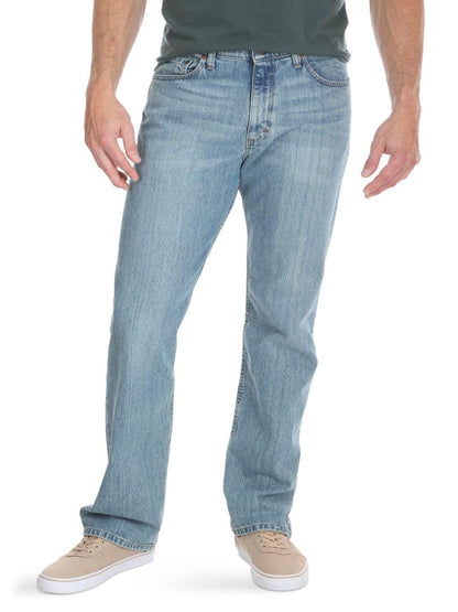 Wrangler Authentics Pantalón de Mezclilla Clásico 5 Bolsillos para Hombre - 36W x 29L - Azul (Estilo Gis azul)