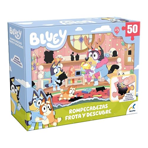 NOVELTY CORP Rompecabezas Infantil Frota Y Descubre Bluey 50 Pzs