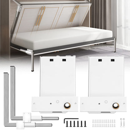 VEVOR Kit de Accesorios de Murphy Cama de Montaje Horizontal para Pared, Mecanismo de Muelles Resistente, Bricolaje para Tamaño Queen Individual, Blanco, 38 * 28.5 * 6