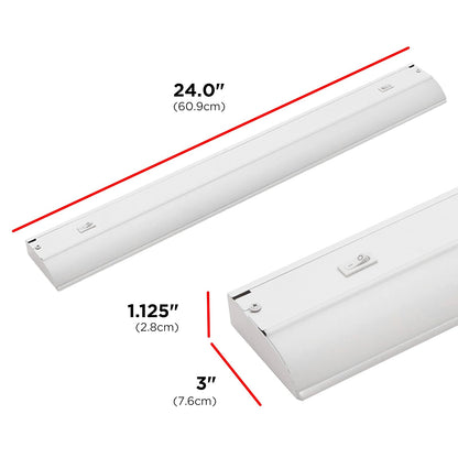UltraPro 24 pulgadas. Lámpara LED de alambre directo, blanco seleccionable, brillo seleccionable, tira de luz LED, iluminación debajo del gabinete, 45368