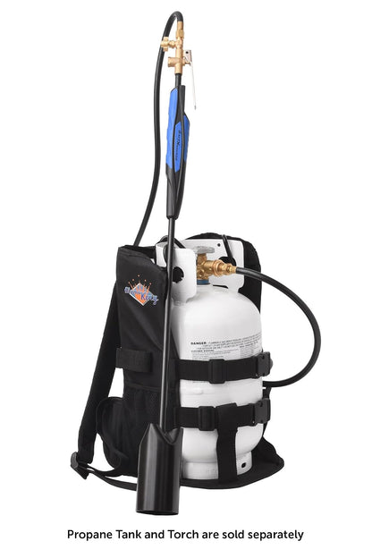 Flame King - Mochila para tanque de propano para cilindro de 5 libras o 10 libras y antorcha de malezas