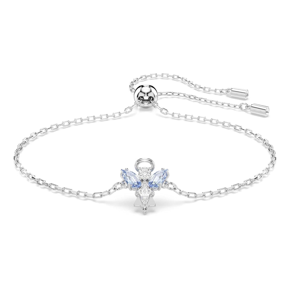 Swarovski Pulsera Magic, Ángel, Azul, Baño de rodio