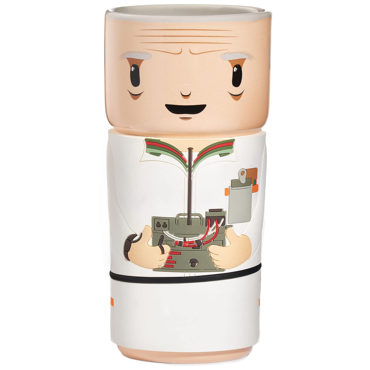 CosCups by Numskull Back to The Future Doc - Taza de cerámica café con funda de goma de 400 ml, producto oficial de regreso al futuro