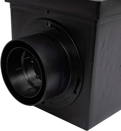 NDS Kit de Drenaje Cuadrado 9 pulgadas con Lavabo, 2 Adaptadores y Rejilla Negra