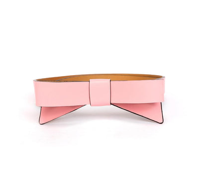 kate spade new york Women's .75 Inch Bow Belt - Grande - Batido de fresa