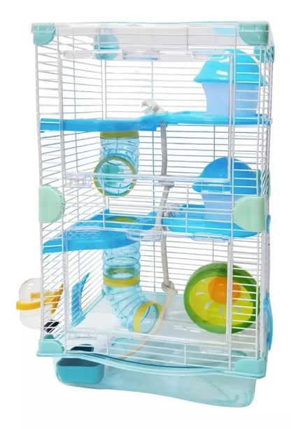 Seven Pet 10186 Hamster Cage, Color Azul, 27 x 20.5 x 47 cm