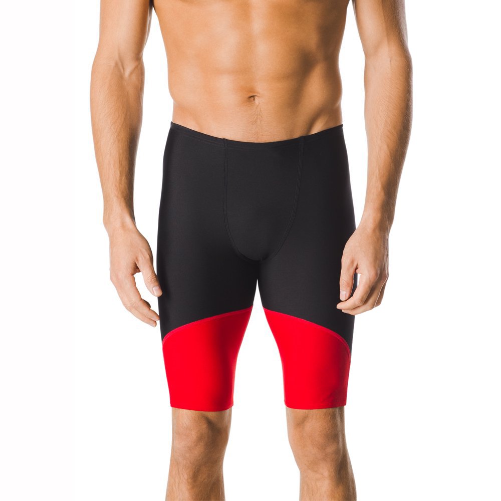 Speedo Spark Splice Jammer Traje de Baño de Competencia - negro, rojo - 32
