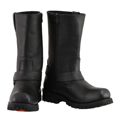 Milwaukee - Botas de motocicleta para hombre, Negro, 7.5 M US | Motocicleta de 11 pulgadas, piel de vacuno de alta calidad, lista para carretera