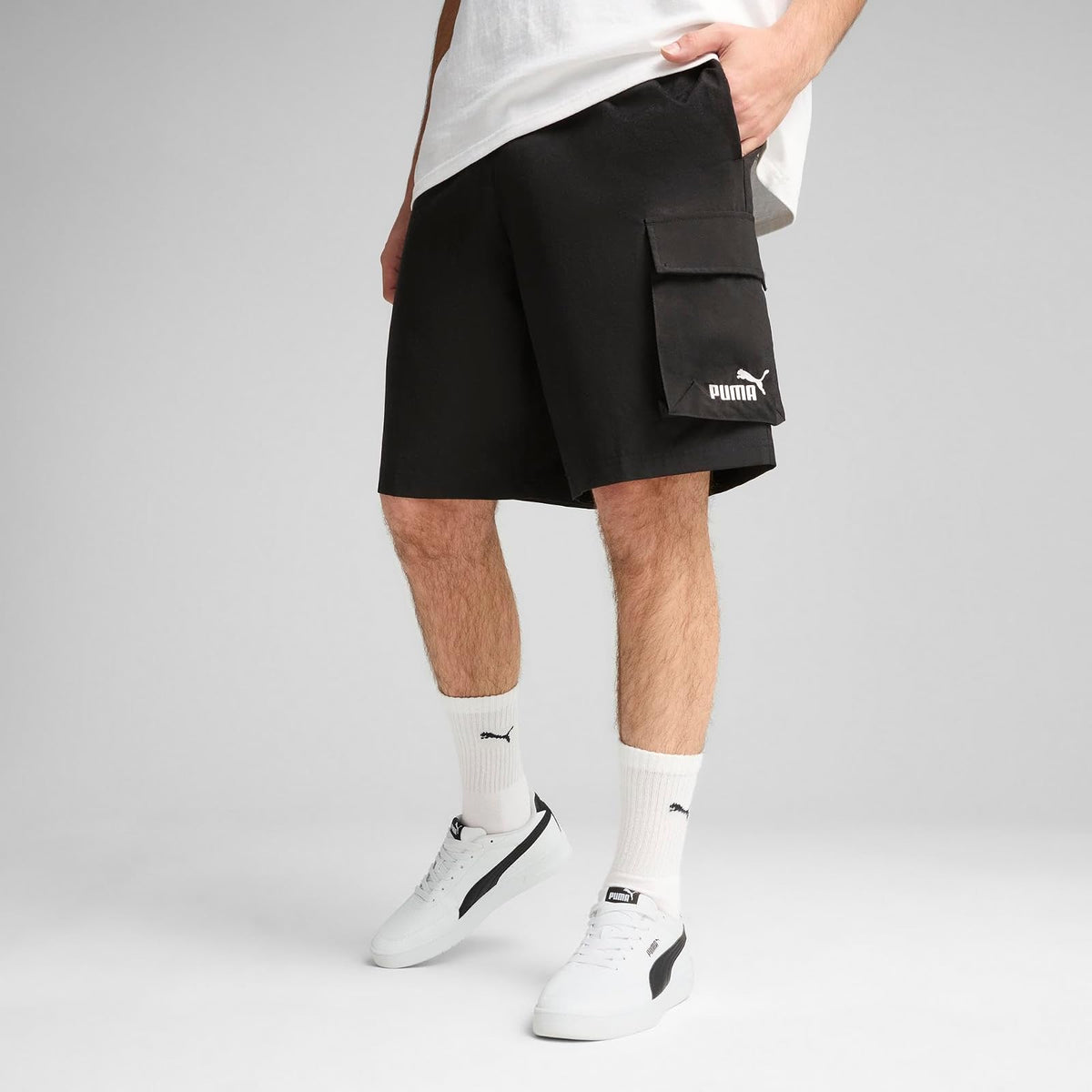 PUMA ESS No. 1 Logo Woven Cargo Shorts 9" Pantalones Cortos Tejidos Hombre