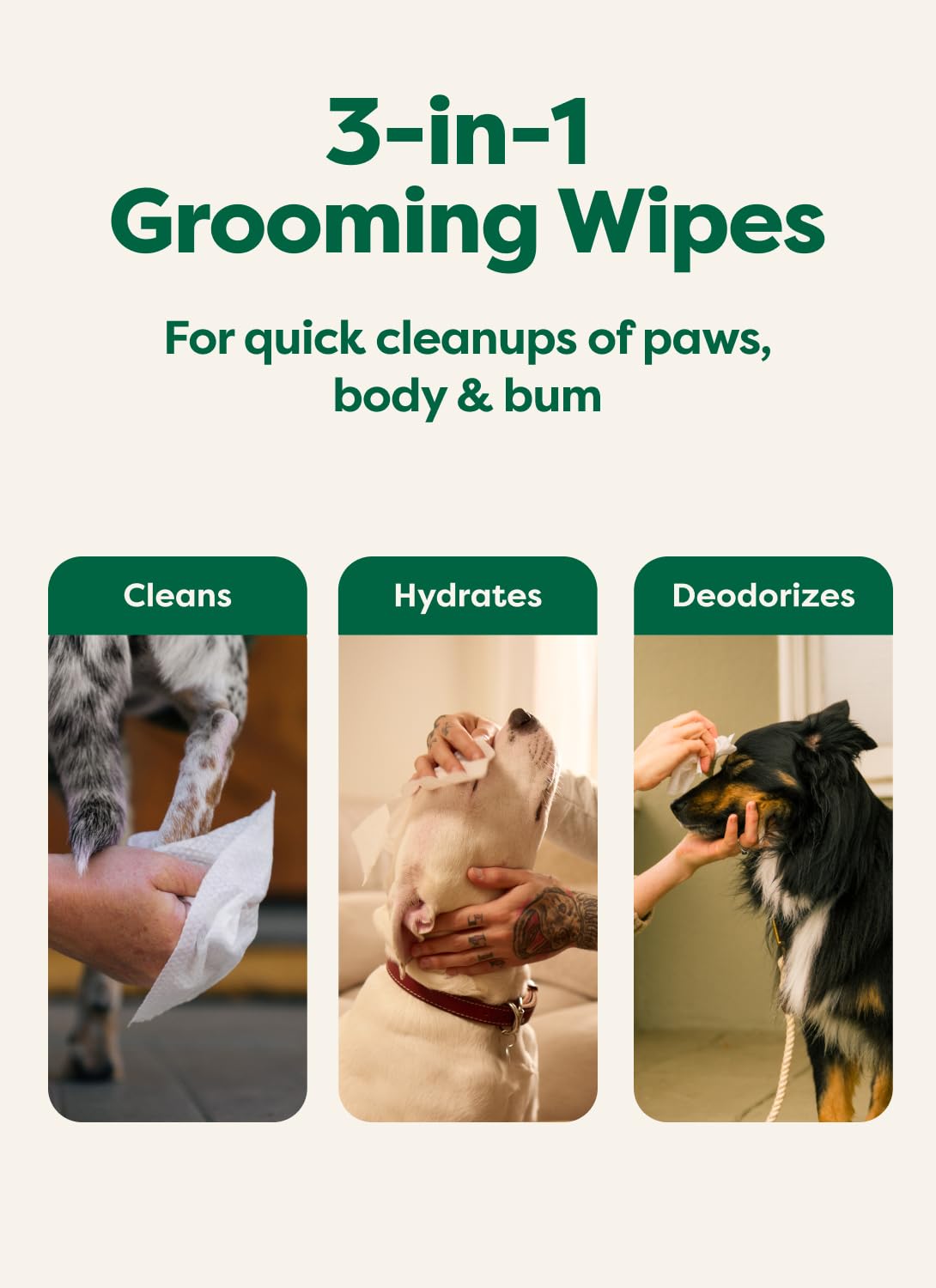 Earth Rated Toallitas Húmedas para Perro | Hipoalergénicas con olor a Lavanda | 100 Piezas