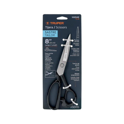Truper TS-8, Tijera 8" para sastre cortes limpios y precisos