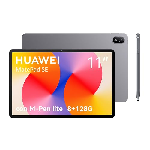 HUAWEI MatePad SE 11, 8G+128G, Tablet Gris con M-Pencil | Pantalla FullView de 11”, Superbatería de 7700 mAh, Wi-Fi/Bluetooth