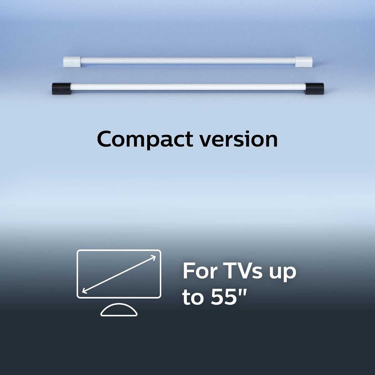 Philips Hue Tubo de luz degradada, compacto, blanco, iluminación envolvente (sincronización con TV, música y juegos), requiere Hue Hub y caja de sincronización de tono
