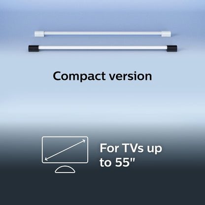 Philips Hue Tubo de luz degradada, compacto, blanco, iluminación envolvente (sincronización con TV, música y juegos), requiere Hue Hub y caja de sincronización de tono