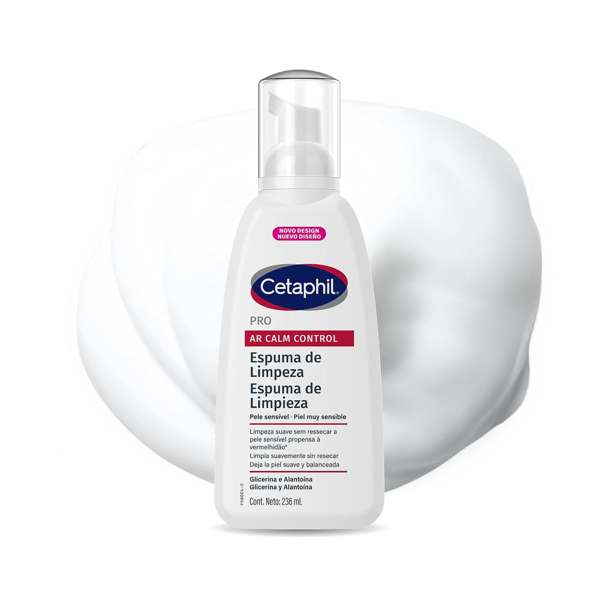 Cetaphil Pro AR Calm Control Espuma de Limpieza Facial Piel Sensible 236 ml | Con glicerina, alantoína y cafeína; limpia sin resecar, alivia ardor, comezón y suaviza piel con tendecia a enrojecimiento.