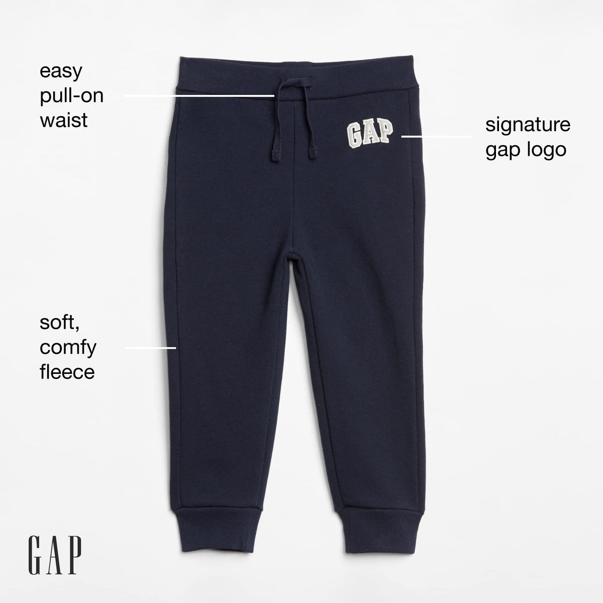 Gap Pantalones Deportivos sin Cierre con Logotipo Pantalones Deportivos para bebés niños