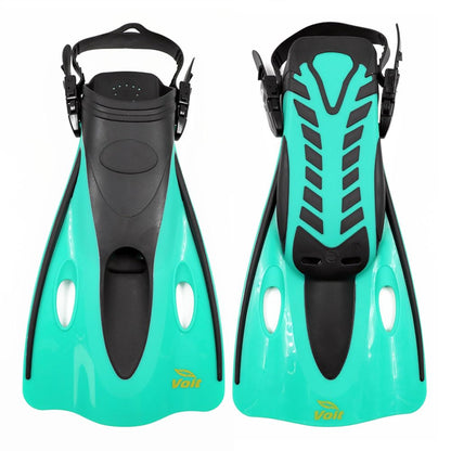 Voit Aletas de Natación Ajustables para Adulto, Color Aqua, Ideales para Entrenamiento y alberca