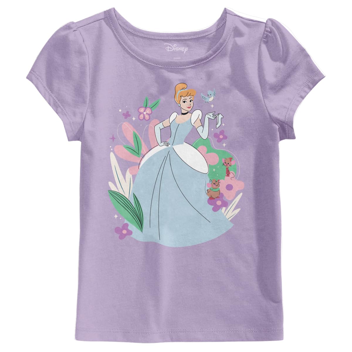 Disney Princesas La Cenicienta Playera Estampada para Niñas, Lila