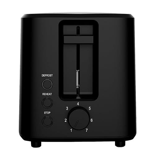 Hukën x MasterChef | Tostador de Pan | Ranura Extra Grande | Para 2 rebanadas | 7 niveles de tostado | 750 W de Potencia| Función Recalentar y Descongelar |