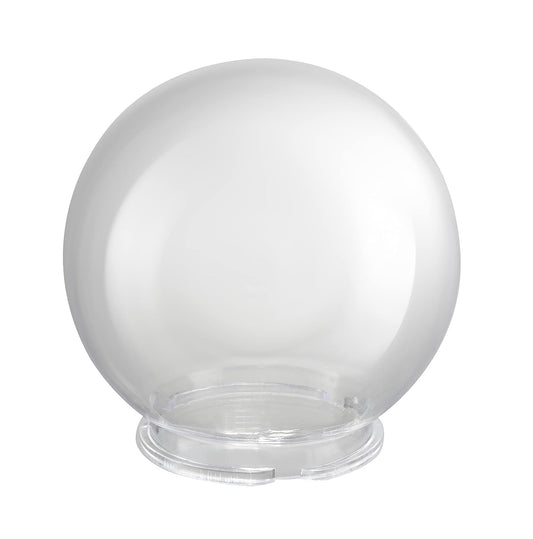 Aspen Creative 28001-60-11, globo de repuesto acrílico transparente de 6 pulgadas con cuello de bloqueo giratorio de 3-3/4 pulgadas